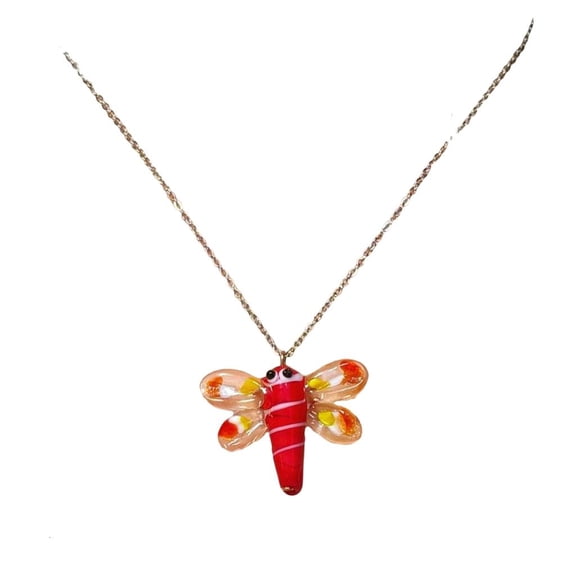 Stylish Dragonflies/Butterfly Charm Necklace Thin Silver Chain For Women Teen