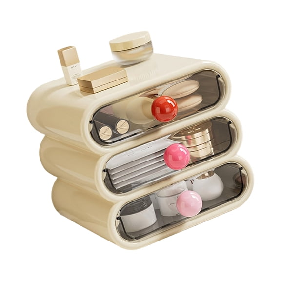 Stylish Drawer Makeup Box Matching Any Decoration Styles Partitioned Storage