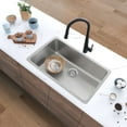thumbnail image 1 of Stylish Dual Mount 30" Stainless Steel Single Bowl Kitchen Sink with Strainer S-411T, 1 of 10