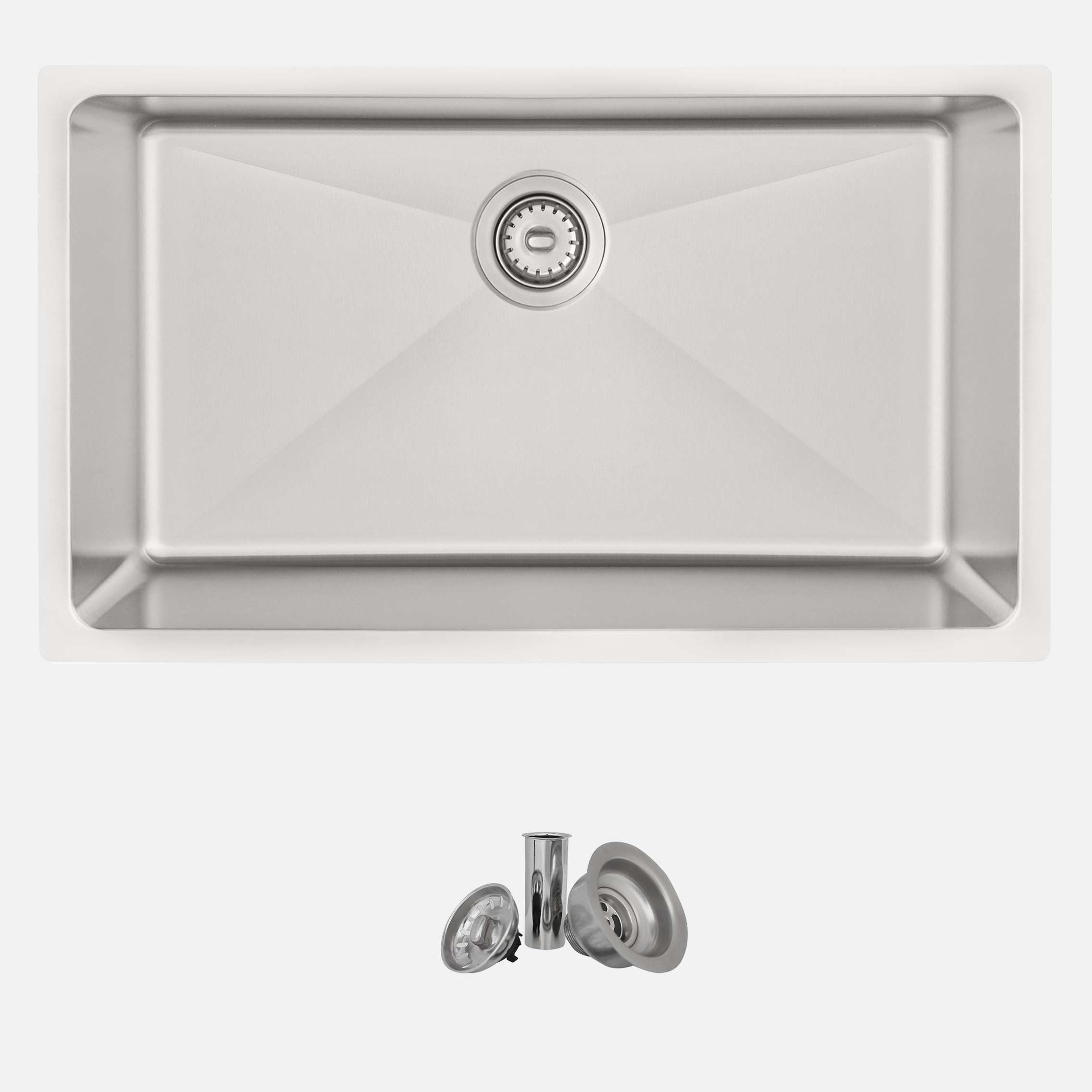 Stylish Dual Mount 31" Stainless Steel Single-Bowl Kitchen Sink with 1 Accessorie S-402