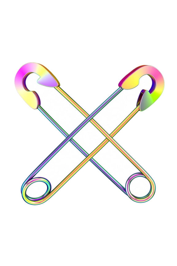 Stylish Earrings Punk Safety Pin Earrings Ear Piercing Jewelry Multicolor/