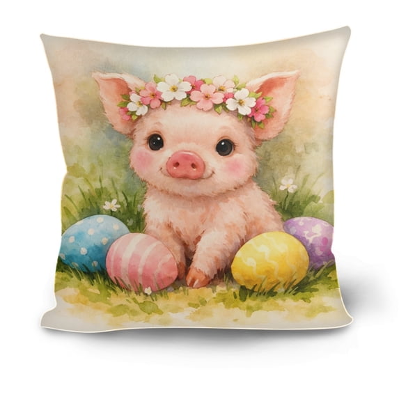 Stylish Easter-Themed Polyester Pillow Cover for Holiday Decoration, Blank Drawing Area for Adults, Excellent for Sofa, Office, and Seasonal Gifting
