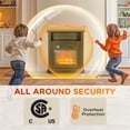 Stylish Electric Fireplace Heater with Adjustable Heat Settings, Safe