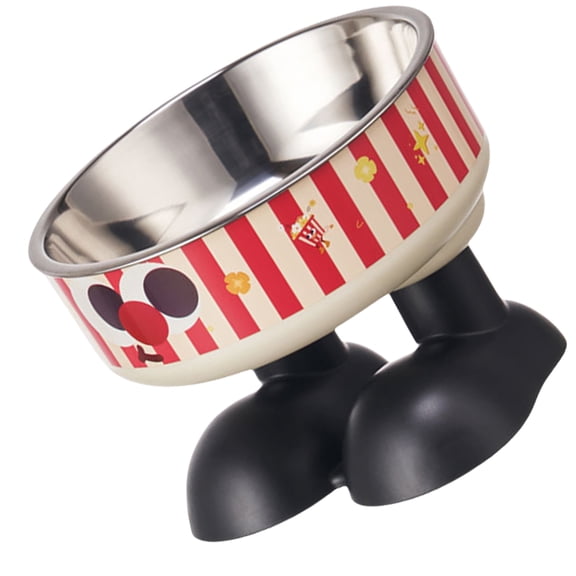 Stylish Elevated Pet Bowl with Cartoon Pattern To Reduce Neck Strain Stainless Steel Large Capacity For Cats And Dog