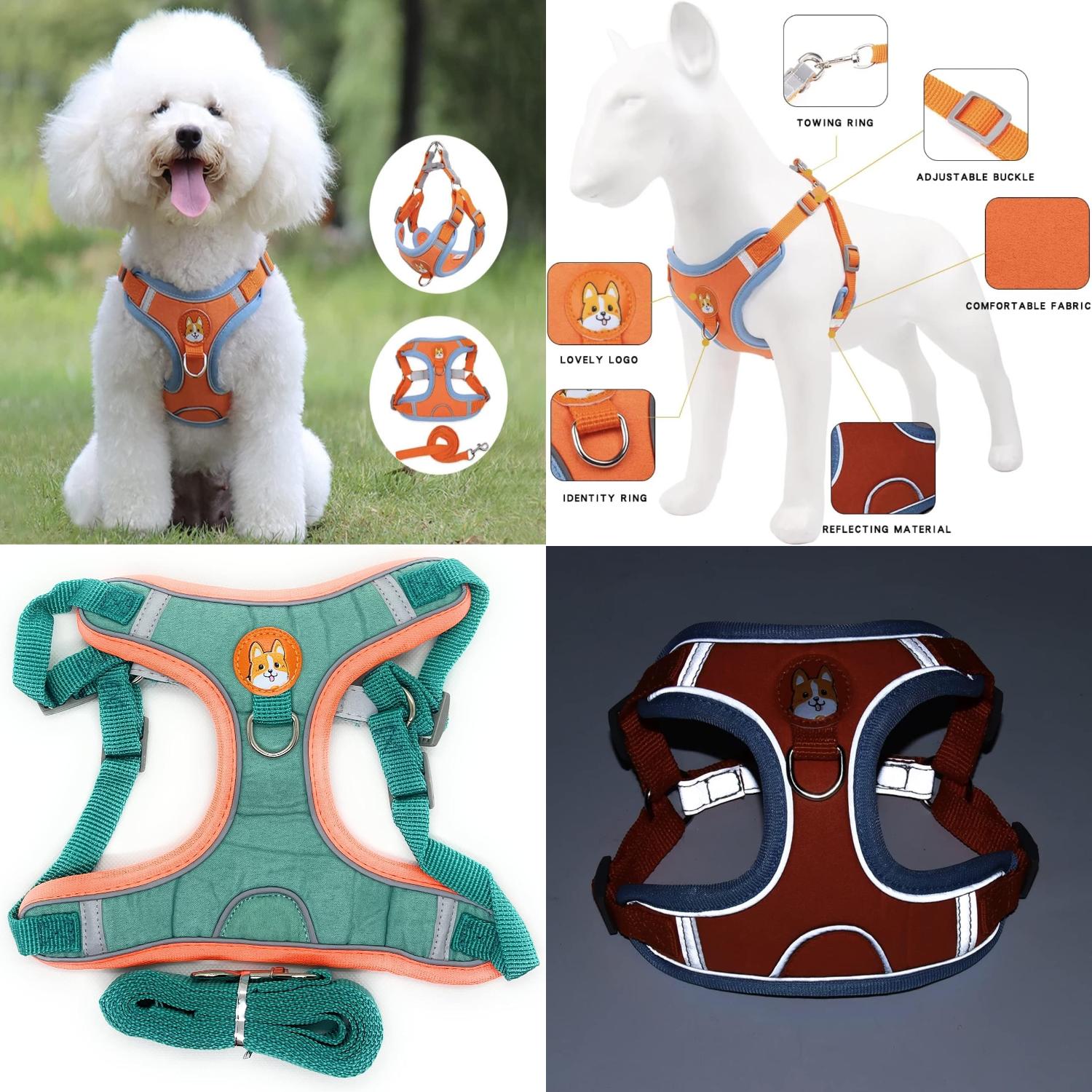 Stylish Essential and Comfortable Adjustable Small Dog Harness and