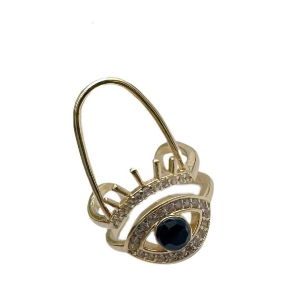Stylish Eyelash Devil Eye Ring Lightweight Copper Accessory For Theme Parties