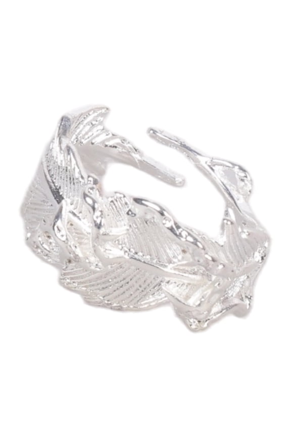 Stylish Feathered and Thorn Adjustable Rings Hypoallergenically Alloy Fashion Jewelry Finger Accessories for Daily Wear