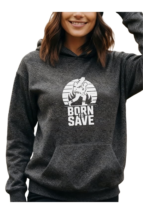 Stylish Firefighter Hoodie for Men and Women, Unisex Pullover Hooded Sweatshirt, Comfortable Cotton Poly Blend, Casual Everyday Wear