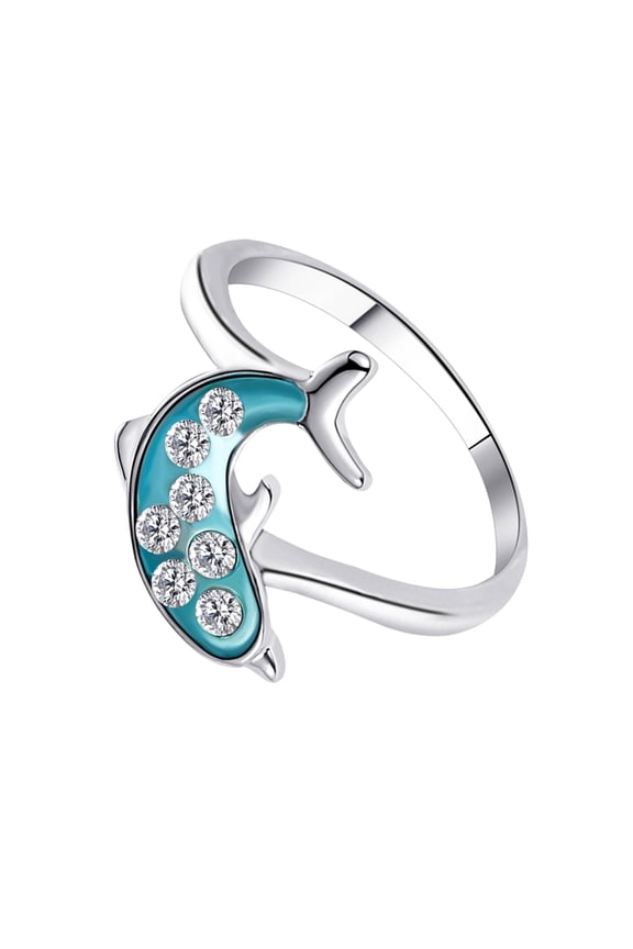 Stylish Fish Tail Designs Jewelry Rings Tarnish Resistant Coating Rounded Edges for Work and Leisure