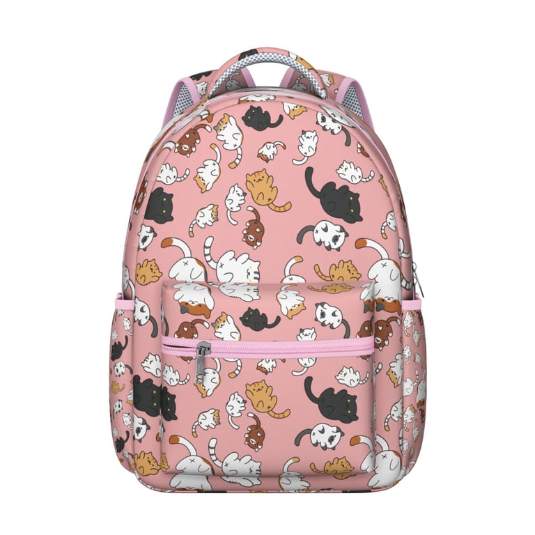 Stylish Floral Cat Print Backpack for Women & Teens  display picture 3