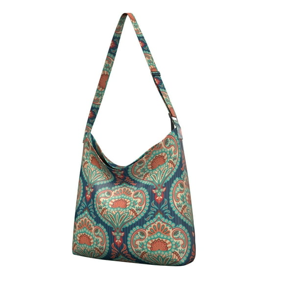 Stylish Floral Crossbody Bag | Lightweight & Spacious | Multi-Pocket Casual Everyday Purse for College Students