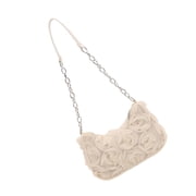 Stylish Floral Embroidery Evening Bag Lightweight PU Multi-Pocket Shoulder Purse For Women Daily & Party Occasions