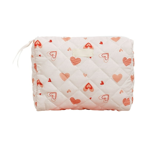 Stylish Floral Quilted Cosmetic Organizer for Women Large Capacity Travel Toiletry Storage Bag and Emergency Carryall