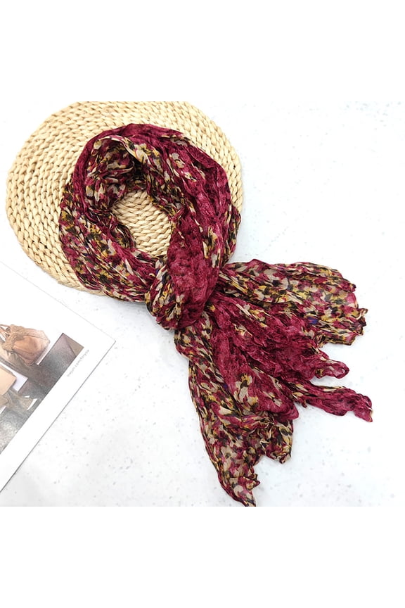 Stylish Floral Ruffle Scarf for Women: Chic, Versatile Must-Have Shawl Wrap