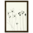 thumbnail image 1 of Stylish Flower Illustration Line Drawing With Black Ink Artwork Framed Wall Art Print A4, 1 of 4