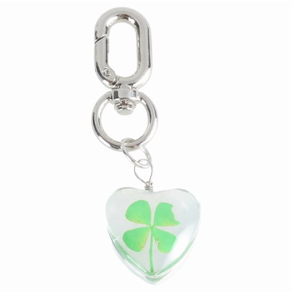 Stylish Four Leaf Clovers Pendant Key Chain Charm Elegant Keyrings for Bag Purse