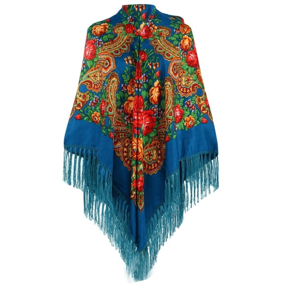 Stylish Fringed Capelet Shawl Four All Occasion Comfortable Polyester