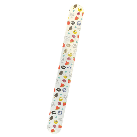 Stylish & Fun Nail File - For Shaping & Smoothing Nails, 7" Long, Perfect for Personal Use or Trendy Gifts, Vibrant & Practical Nail Care Accessory, White