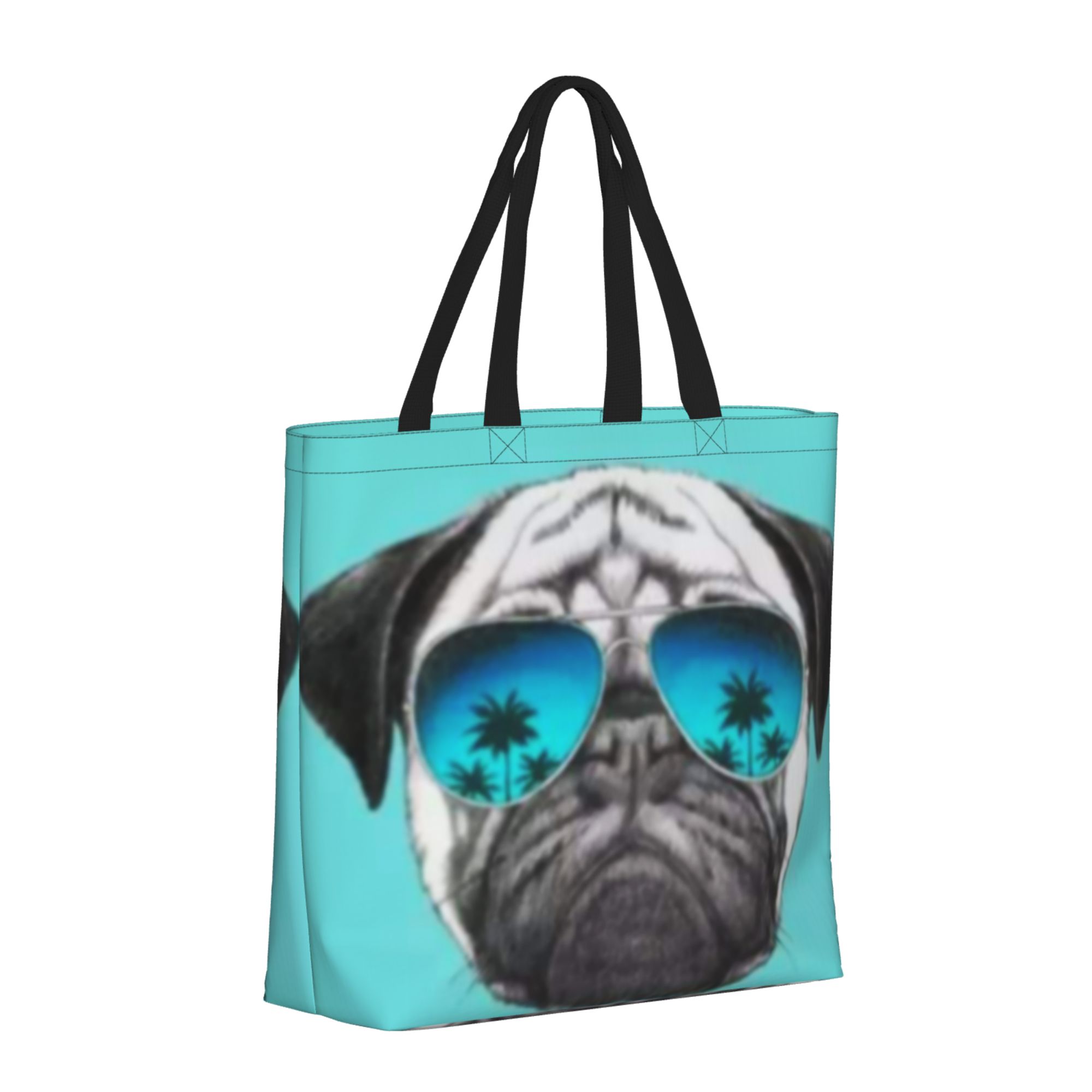 Stylish Funny Cute Pug Dog Extra Large Shoulder Zippered One Shoulder 