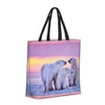 thumbnail image 1 of Stylish Funny Polar Bear Extra Large Shoulder Zippered One Shoulder Convenience Bag For Beach Travel Weekender Gym Grocery Shopping, 1 of 7