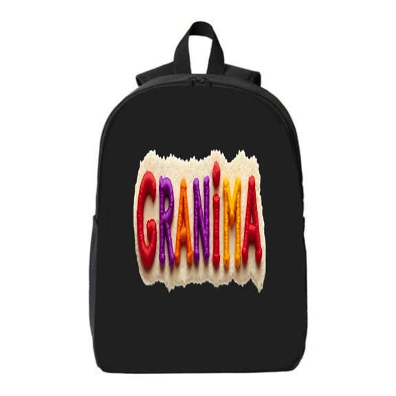 Stylish GRANIMA Laptop Backpack - Fits 15 " Laptop & iPad Bold Colorful Textured Design on Vintage Beige Background