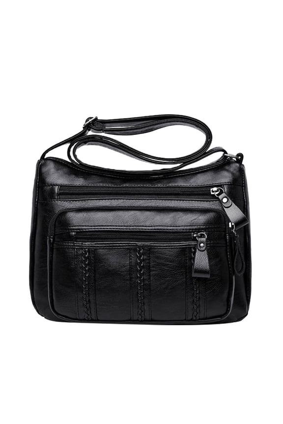 Stylish Genuine Leather Crossbody Bag for Women Multi-pocket Design with Adjustable Strap, Perfect for Everyday Use