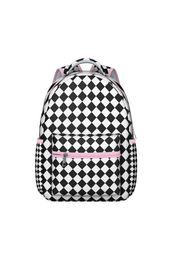 Stylish Geometric Shapes Texture Print Backpack, Large Capacity Laptop Bookbag for School College Work Travel, Durable Daypack Gift Idea for Students
