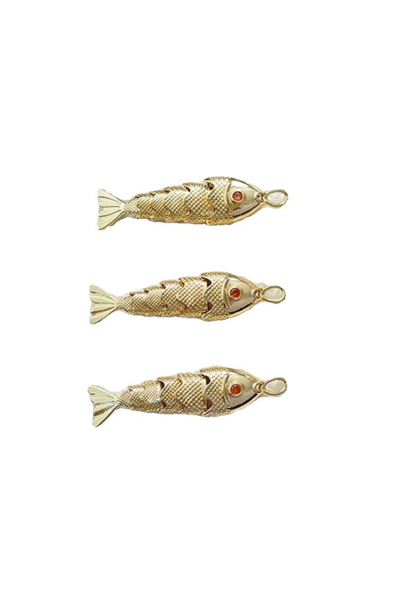 Stylish Geometrics Fish Alloy Pendant Craft Set for Handmade Jewelry Accessories Necklace Earring Gift