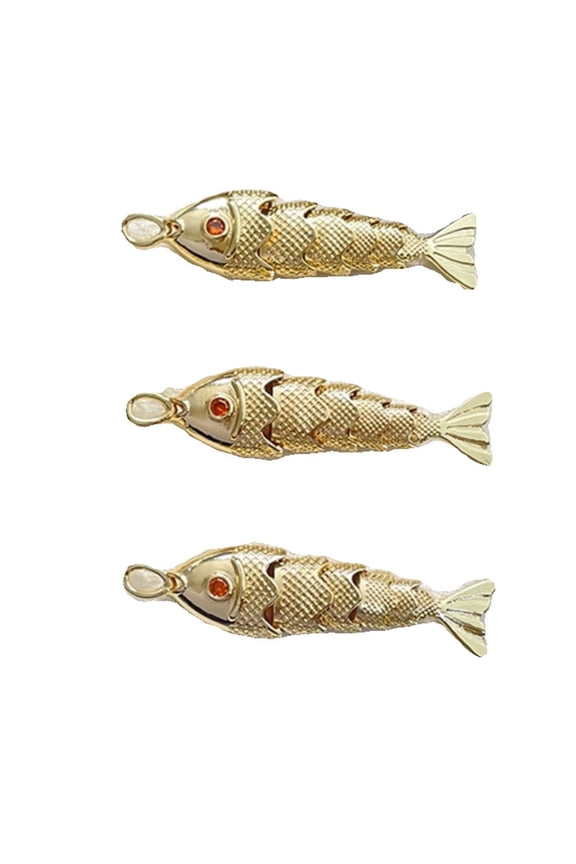Stylish Geometrics Fish Alloy Pendant Craft Set for Handmade Jewelry Accessories Necklace Earring Gift