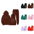thumbnail image 1 of Stylish Girls 2-Piece Outfits Set, Trendy Printed Pullover Hoodie and Jogger Sweatpants for Casual Winter Wear, Ages 2-13 with Easy Care Instructions, 1 of 5