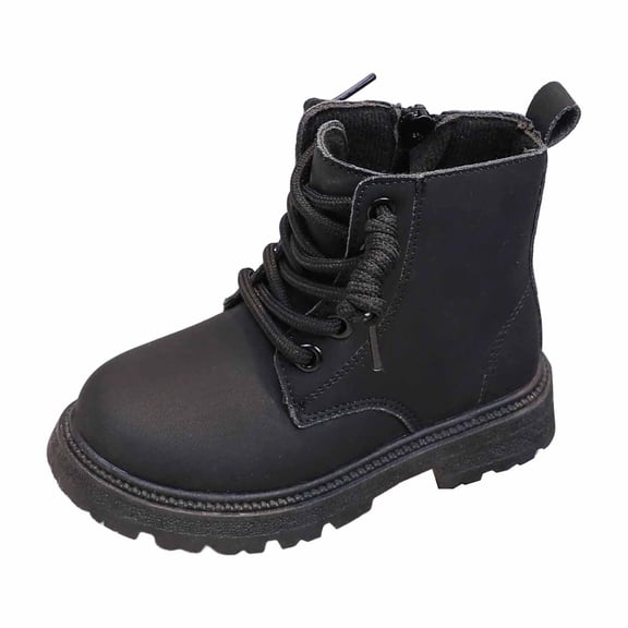 Stylish Girls' Boots with Soft Sole - Short Ankle Boots for Girls, White Leather Design