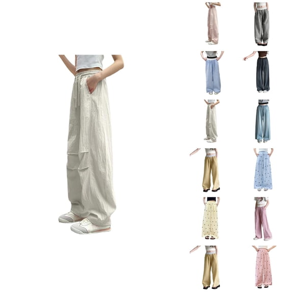 Stylish Girls Casual Pants Summer Fashion Trousers With Curved Design Comfortable Breathable For Teen Youth
