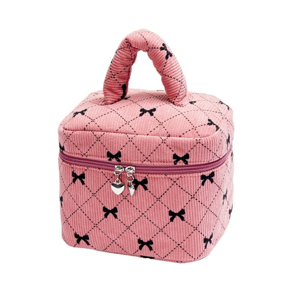 Stylish Girls Cosmetic Bag with Secure Zip Closure for Organized School and Travel Use