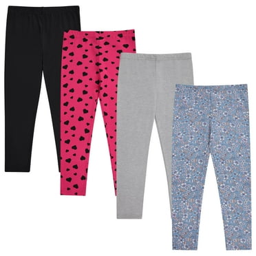 Stylish Girls' Leggings Set - Comfortable, Durable, and Versatile - Pack of 4 with Unique Patterns