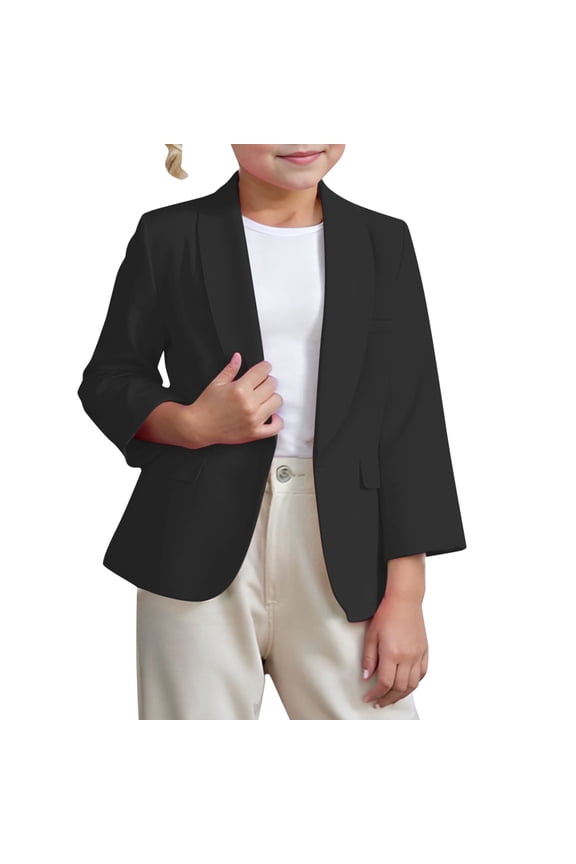 Stylish Girls Outerwear Classic Formal and Casual Wear Versatile Jacket for School Events And