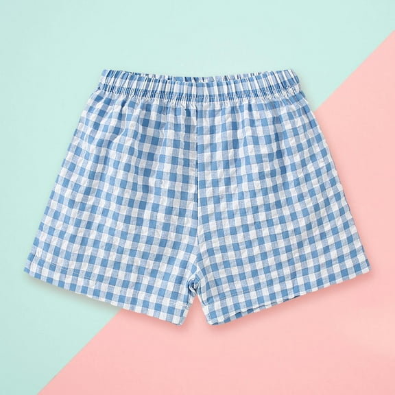 Stylish Girls Summer Shorts Lightweight Plaid Casual Trousers for Outdoor Play and Everyday Wear