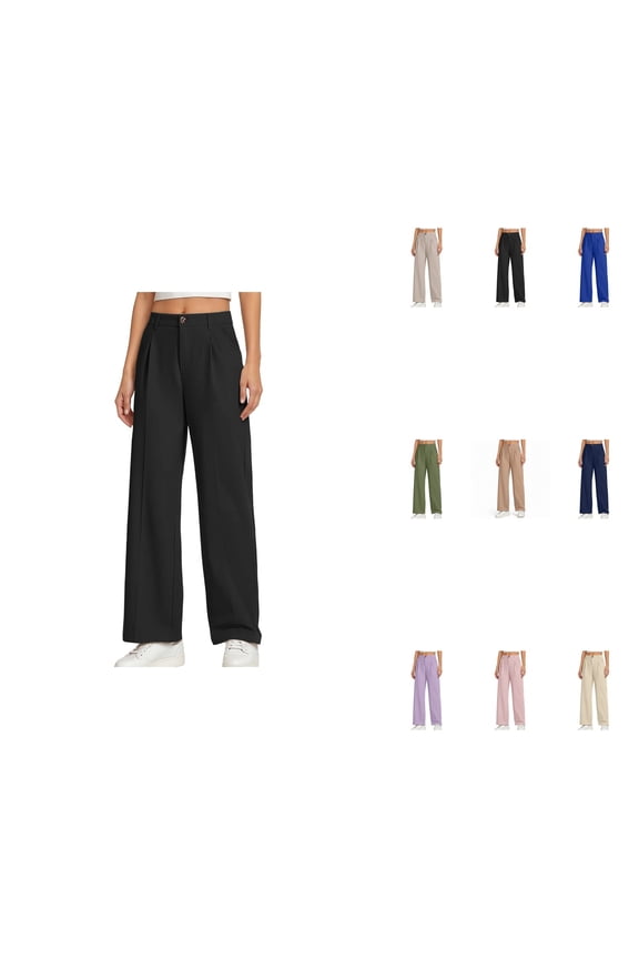 Stylish Girls Wide Leg Dress Pants, Preppy School Uniform Trousers, Comfortable Everyday Wear, Sizes 7-14 Years