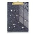 thumbnail image 1 of Stylish Glitter Acrylic Clipboard With Low-Profile Gold Clips, Sturdy Metal Clip For 80 Sheets Securely, A4 Size 3Mm Thick Lightweight Non-Bendable For Classroom School Office, 1 of 4