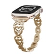 thumbnail image 1 of Stylish Glitter Heart Design Apple Watch Band for Apple Watch Series 10 46mm, Compatible with iWatch Series 10 46mm, Perfect Gift for Girls and Women, Vintagegold, 1 of 7