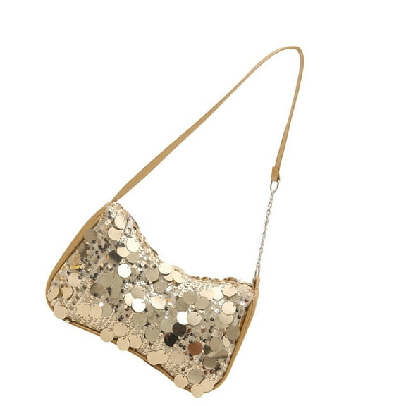 Stylish Glittering Underarm Bag Comfortable Chain Strap Lightweight Shoulder Purse Fashion Evening Purses For Women