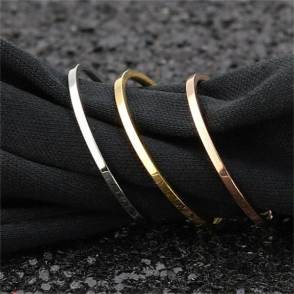 Womens Glossy Fine Circle Ring Electroplated Copper Band Simple Elegant Design Ring for Everyday Wear Fashion Jewelry Gift for Her Womens Ring