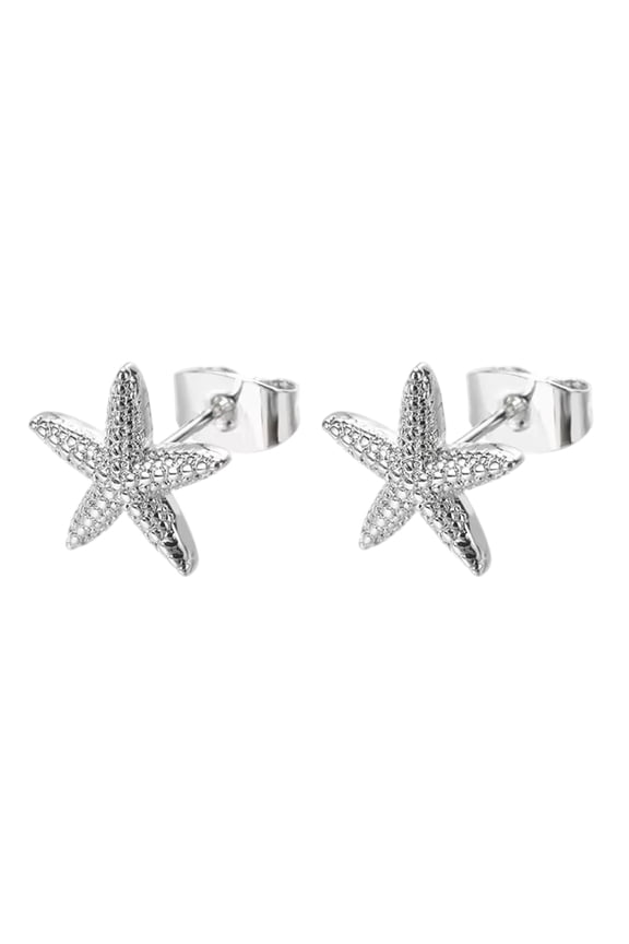 Stylish Gold Tone Starfishes Ear Studs Hot Day Beach Theme Earrings Perfect For Coastal Inspired Outfits And Gifting