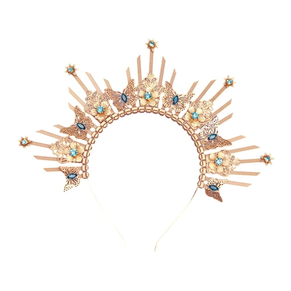 Stylish Gothic Crowns Hairband Comfortable Gothic Crowns Headband Adornment For Fashion Women Loving Styles