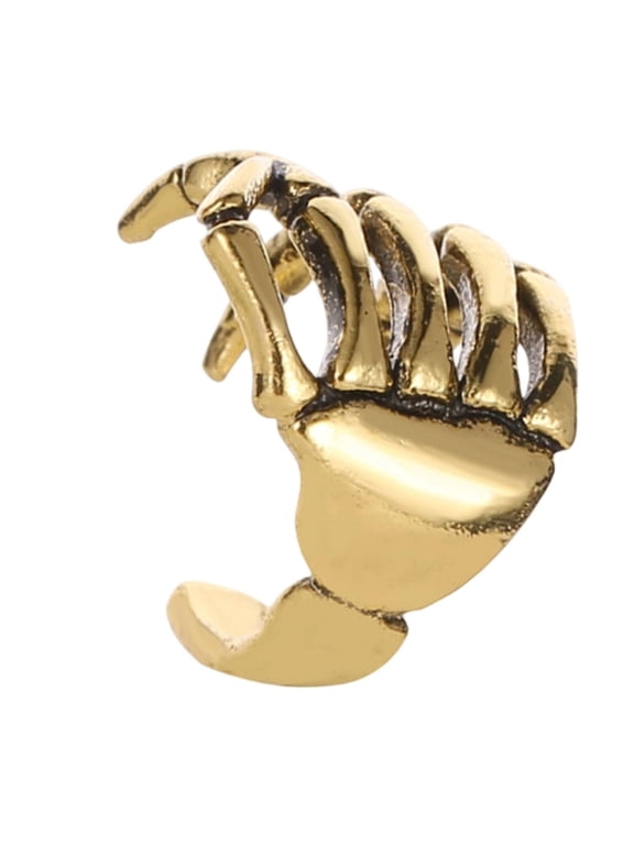 Stylish Gothic Punk Ear Cartilage Clip Skeleton Hand Jewelry For Unique Look
