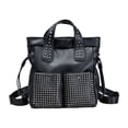 thumbnail image 1 of Stylish Gothic Rivet Backpack Rucksack PU Shoulder Bag for Daily Use, 1 of 11