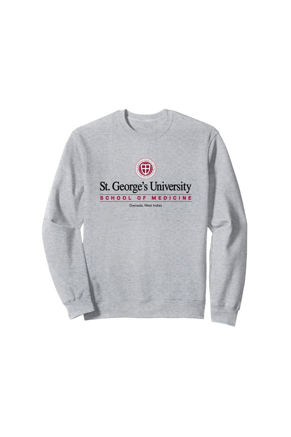 Stylish Gray St. George's University School of Medicine Sweatshirt for Comfort and School Spirit
