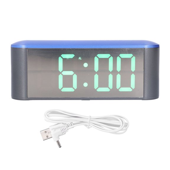 Stylish Green LED Digital Alarm Clock with Large Display for Home Desk Use