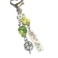 thumbnail image 1 of Lerpwige Versatile Green Resin Shamrock Phone Strap Flower Charm Keyring For Phone Keys or Cards Trendy Hanging Accessory, 1 of 8
