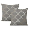 thumbnail image 1 of Stylish Grey & Beige Throw Pillow Covers 20x20 inch - Pack of 2, Perfect for Bedroom & Living Room, 1 of 7