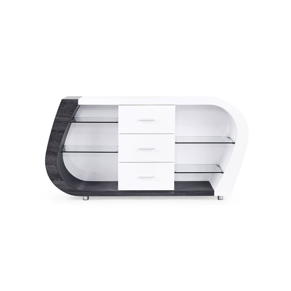 Stylish Grey and White Finish - Adds Charm to Your Dining Room Buffet